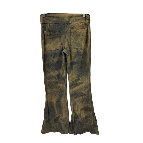 Earthbound bleach dye green flare pants - Picture 3 of 5